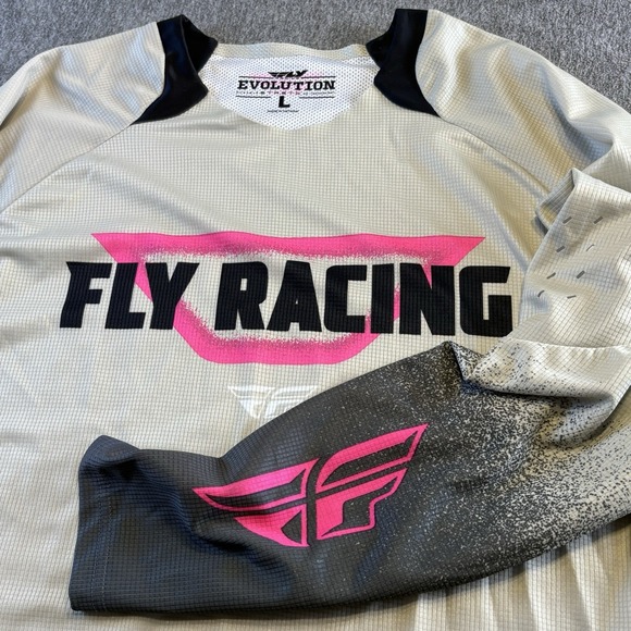 Fly Racing Evolution Stretch Jersey Men's Large Motocross MX Mountain Bike MTB - Picture 1 of 11